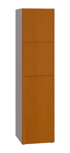 DOMINIT 432 úložná skříň 3-boxová, 1817x450x400 mm, korpus šedý, dvířka třešeň šumavská
